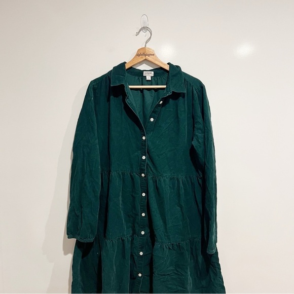 JCrew Corduroy Collared Mini Shirtdress Dress - Picture 3 of 11